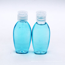 hot sale 50ml empty plastic pet cosmetic gel hand sanitizer bottle with flip top cap